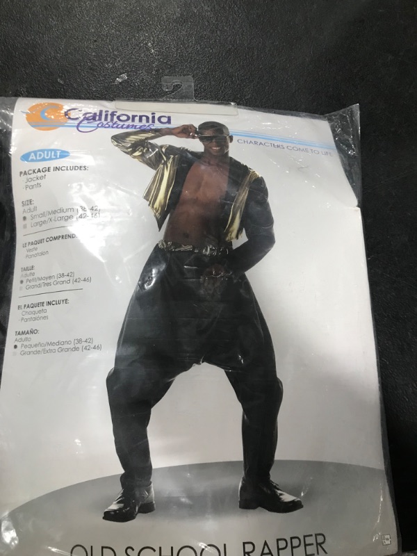 Photo 1 of ADULT OLD SCHOOL RAPPER COSTUME 
SIZE SMALL/MED