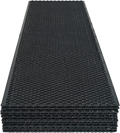 Photo 1 of Beehive Waxed Coated Foundation Sheet Black Plastic Beehive Foundation Sheets Portable Honeycomb Sheet Nest Foundation Sheet Beehive Equipment Fit Super Honey ?10 Sheets