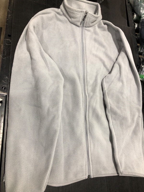 Photo 2 of Amazon Essentials Men's Full-Zip Polar Fleece Jacket (Available in Big & Tall), Light Grey, Large
