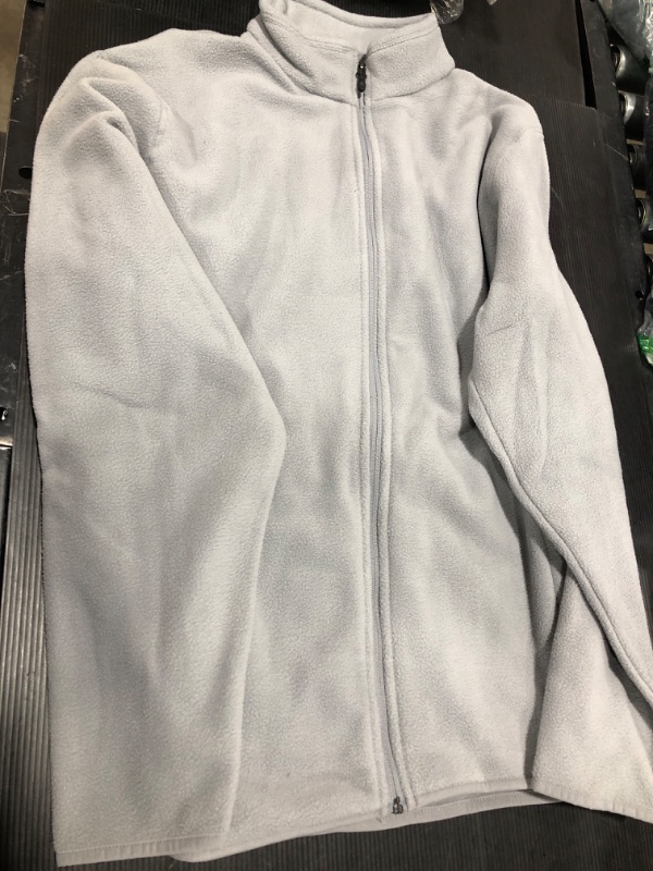 Photo 2 of Amazon Essentials Men's Full-Zip Polar Fleece Jacket (Available in Big & Tall), Light Grey, Large
