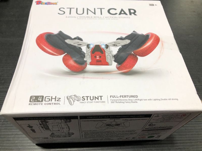 Photo 1 of Diuerma RC Stunt Car, Double-Sided Rotation 360° Flips, 4WD Electric Remote Control Vehicel, Indoor Outdoor Car Toy for Boys Girls 5 6 7 8 9 10 11 12+ Year Old ?Red?