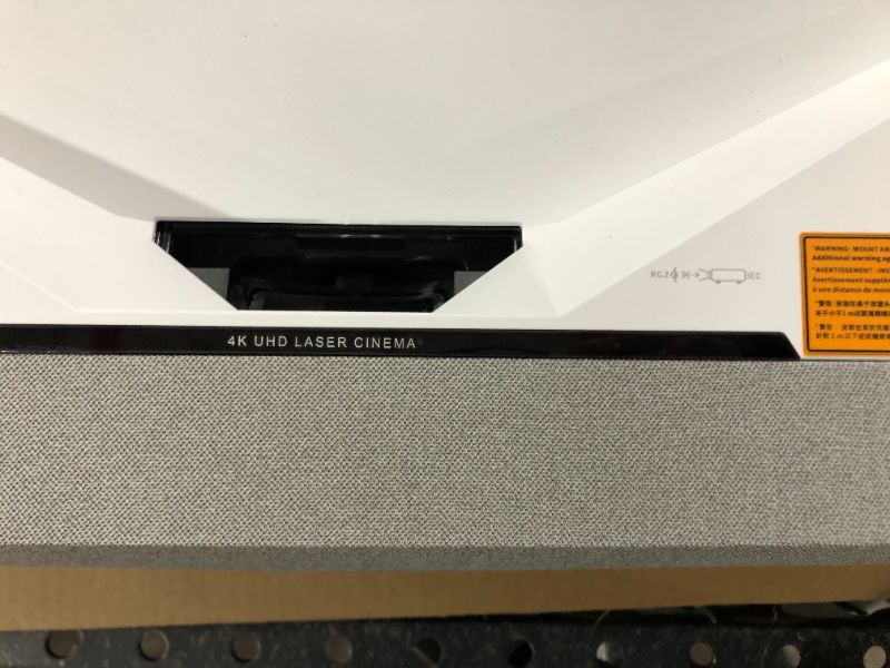 Photo 1 of Optoma CinemaX D2 Smart White True 4K UHD Laser Projector with Android TV for Home Theater | Ultra-Short Throw | Bright 3,000 Lumens with HDR 10 | eARC Audio