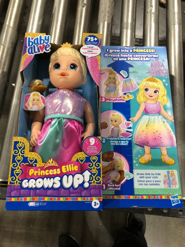 Photo 2 of Baby Alive Princess Ellie Grows up Doll Set, 9 Piece
