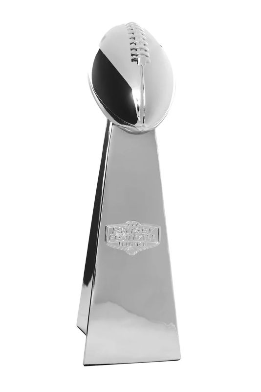 Photo 1 of 14 Inch Large Fantasy Football Trophy - Replica Super Bowl Vince Lombardi Championship Trophy - for Fantasy Football Champions
