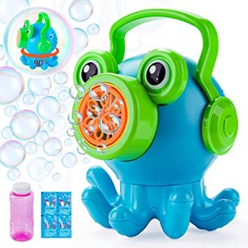 Photo 1 of COSILY Bubble Machine, Octopus Bubble Blower 2500+ Bubbles Per Minute, Automatic Head-Shaking Bubble Maker Machine, Birthday Party Gift Outdoor Toys for Boys and Girls Kids Toddlers Age 3+ (Blue)
