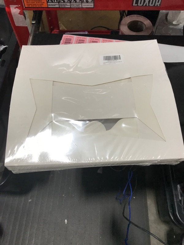 Photo 2 of 15-Pack White Pastry Bakery Box 12x8x3inch,Large Donuts,Muffins,Cookies Boxes with PVC Window - Auto-Pop up Nature Craft Paper Box Container,Pack of 15 (White, 15)
