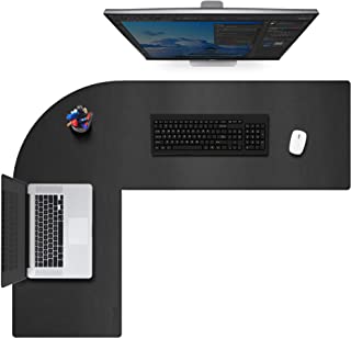 Photo 1 of CENNBIE Dual Sided L Shaped Desk Pad,??47.24x55.12x15.75 inches Corner Leather Desk Pad,l Shaped Desk Gaming mat,Waterproof l Shaped Leather Mouse pad,Home Office Accessories Corner Desk Mat(Black) https://a.co/d/cW24yMX40