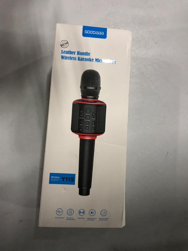 Photo 2 of Karaoke Microphone, GOODaaa Wireless Bluetooth Karaoke Microphone, 4-in-1 Portable Handheld Karaoke Mics Speaker Machine with Dual Sing for Kids and Adults Home Party Birthday

