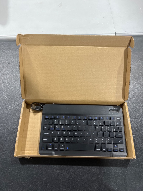 Photo 2 of MISSING MOUSE ----Small Bluetooth Keyboard and Mouse Combo Portable Rechargeable External Cordless Wireless Keyboard for Android Tablet Cell Phone Samsung Smartphone iPhone iPad Mini Pro Air Windows Surface (Black)