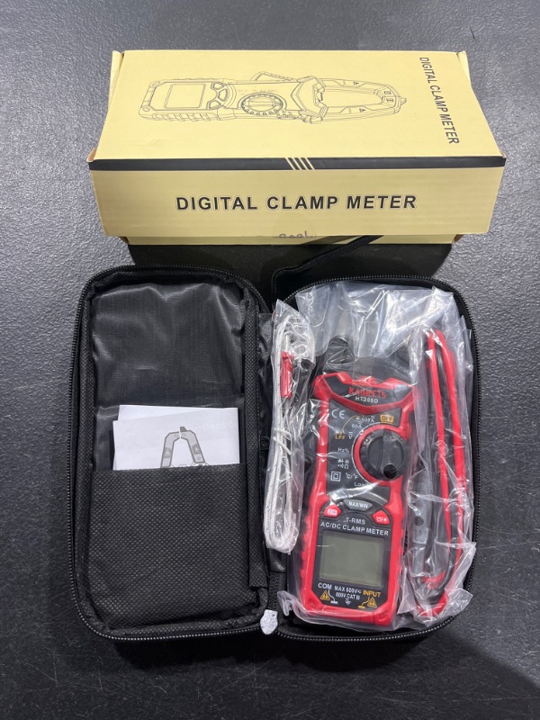 Photo 2 of KAIWEETS HT208D Inrush Clamp Meter 1000A True RMS AC/DC Current Amp Meter, VFD, LOZ Mode, 6000 Counts, Measures Current Voltage Temperature Capacitance Resistance Diodes Continuity Duty-Cycle
