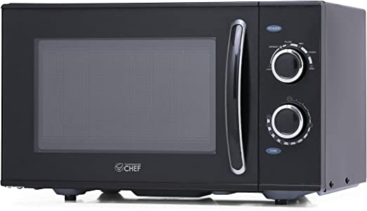 Photo 2 of Commercial Chef CHMH900B6C 0.9 Cubic Foot Countertop Microwave, Compact, Rotary Control, Black