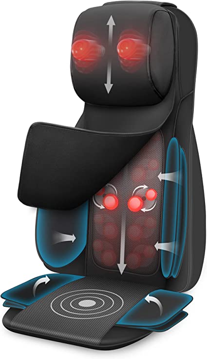 Photo 3 of Snailax Neck Back Massager with Heat, Full Body Massage Chair Pad, Adjustable Compression, Rolling, Shiatsu Massage Seat Cushion, Chair Massagers,Gifts for Women, Man (Upgrade)