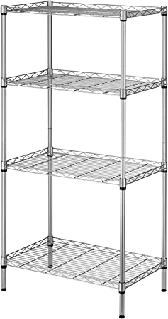 Photo 2 of  4 Tier Adjustable Storage Shelf Metal Storage Rack Wire Shelving Unit 530Lbs Capacity 
SIZE 23.6" L x 14" W x 47.2" H 