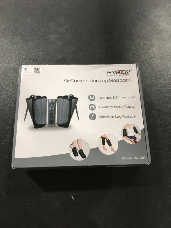 Photo 2 of CINCOM Leg Massager for Circulation Air Compression Calf Massager with 2 Modes 3 Intensities and Helpful for RLS and Edema Muscles Relaxation?FSA or HSA Approved?