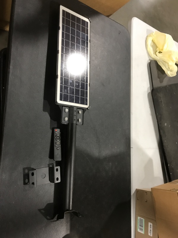 Photo 1 of Lovus 500W LED Solar Street Light, 6000LM Outdoor Solar Panel Street Lights Dusk to Dawn with Motion Sensor for Parking Lot, Court, Garage, Patio, IP65 Waterproof, Wall or Pole Light, ST60-010