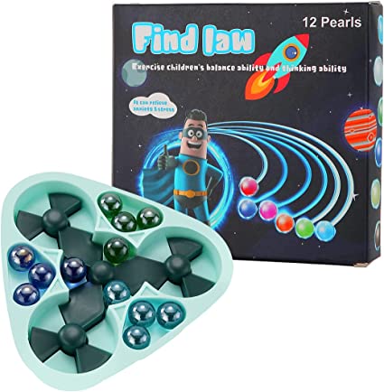 Photo 1 of Find Law Glass Ball Rolling Challenging Board Game Puzzle Toy,Fun Marble Running and Chasing Magic Beads Competitive,Party Event Game for Men and Kids.(Light Blue-T) ( factory closed ) 