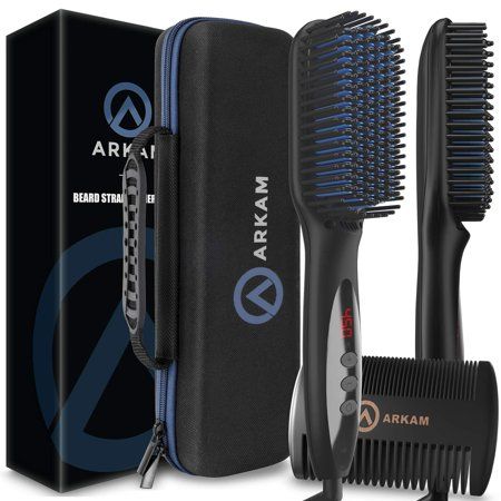 Photo 1 of Arkam Deluxe Beard Straightener for Men - Ionic Beard Straightening Comb Anti-Scald Feature Portable Premium Travel Case & Beard Comb Included ( factory closed ) 
