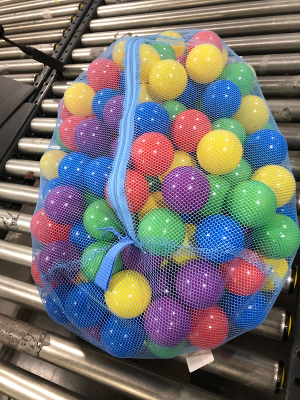 Photo 2 of 200 Ball Pit Balls for Kids – Plastic Ball Refill Pack for Kids | Phthalate and BPA Free Non-Toxic Plastic Ball Pack | Reusable Storage Bag with Zipper – Sunny Days Entertainment
