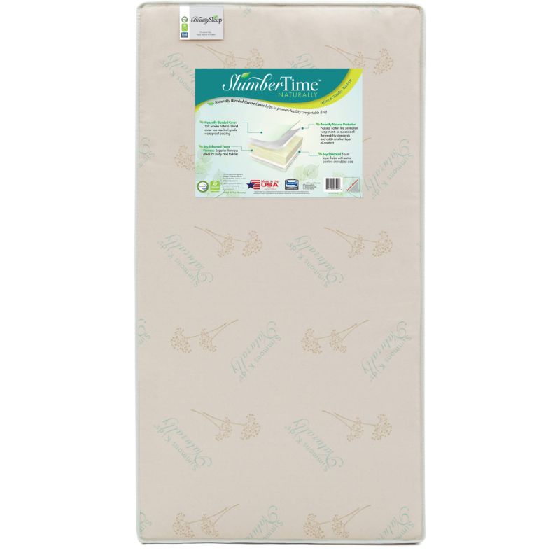 Photo 1 of BeautySleep SlumberTime Naturally 5.5 Dual Sided Crib and Toddler Mattress - Soy Foam Core
