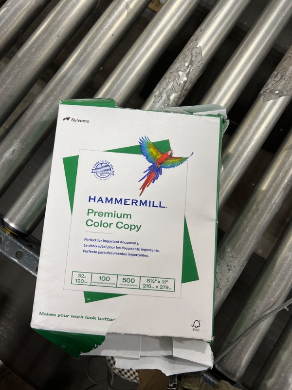 Photo 2 of Hammermill Printer Paper, Premium Color 32 Lb Copy Paper, 8.5 x 11 - 1 Ream (500 Sheets) - 100 Bright, Made in the USA, 102630 1 Ream | 500 Sheets Letter (8.5x11)