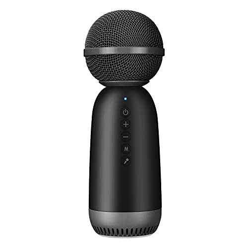 Photo 1 of Aokeo Wireless Microphones Bluetooth Speaker, Wireless Karaoke Mic for Kids Children Mic for Singing Portable Karaoke Machine Mic for Home  - BLACK 