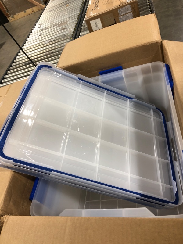 Photo 1 of 3pk large plastic storage bins 