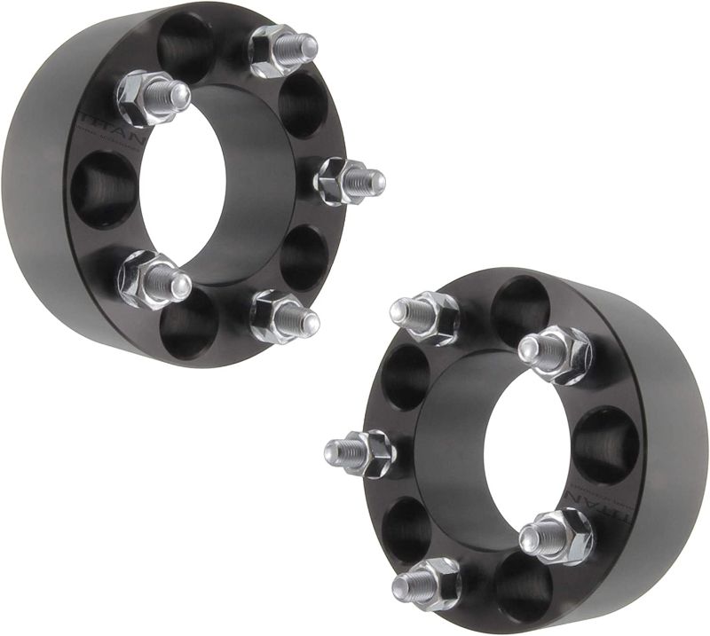 Photo 1 of (2) 50mm (2") 5x4.5 to 5x4.5 Black Wheel Spacers fits Ford Mustang Edge Ranger Explorer
