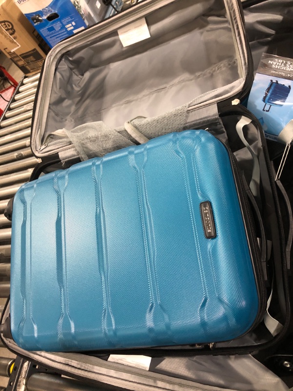 Photo 3 of Samsonite Omni PC Hardside Expandable Luggage with Spinner Wheels, 3-Piece Set (20/24/28), Caribbean Blue 3-Piece Set (20/24/28) Caribbean Blue