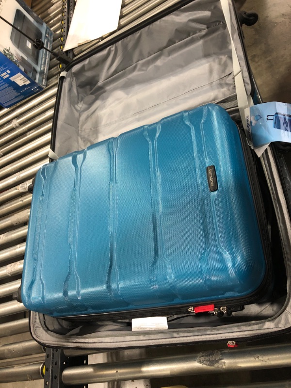 Photo 2 of Samsonite Omni PC Hardside Expandable Luggage with Spinner Wheels, 3-Piece Set (20/24/28), Caribbean Blue 3-Piece Set (20/24/28) Caribbean Blue