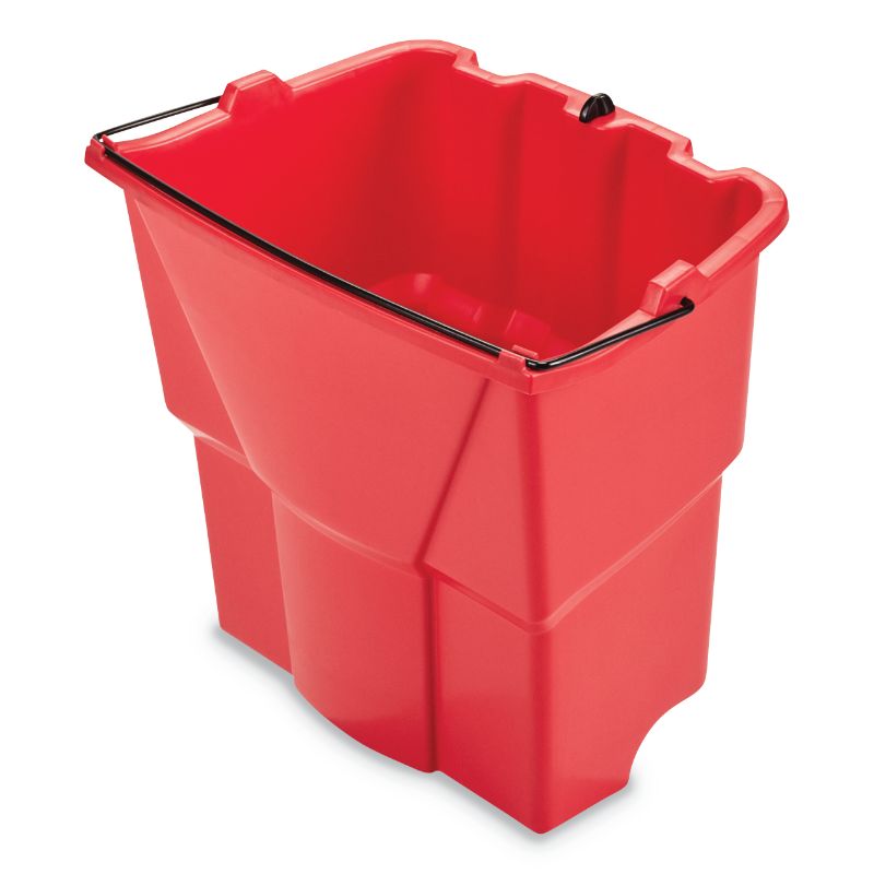 Photo 1 of 2pk of Rubbermaid Commercial 2064907 WaveBrake 2.0 18 Qt. Plastic Dirty Water Bucket - Red
