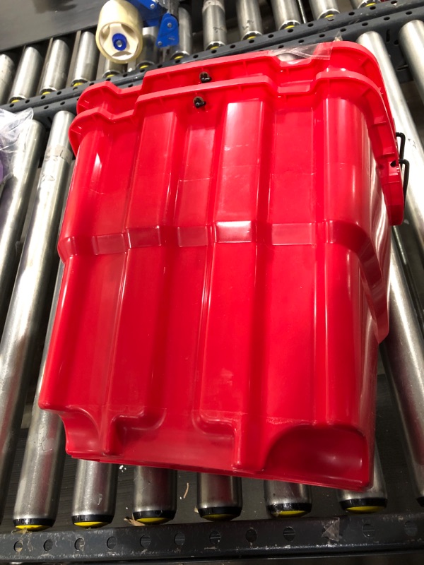 Photo 2 of 2pk of Rubbermaid Commercial 2064907 WaveBrake 2.0 18 Qt. Plastic Dirty Water Bucket - Red
