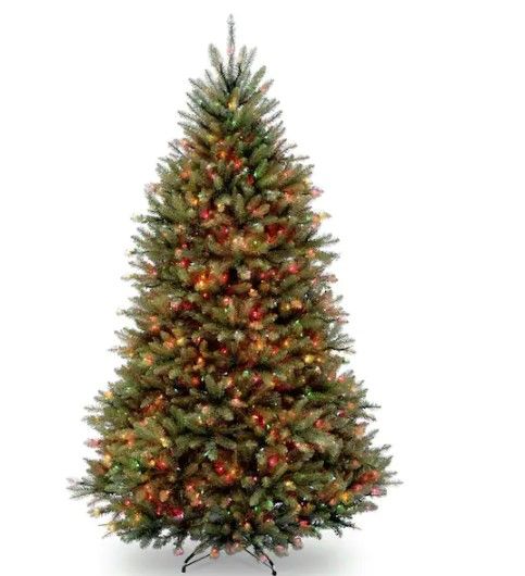 Photo 1 of 10 ft. PowerConnect Dunhill Fir Artificial Christmas Tree with Dual Color LED Lights
