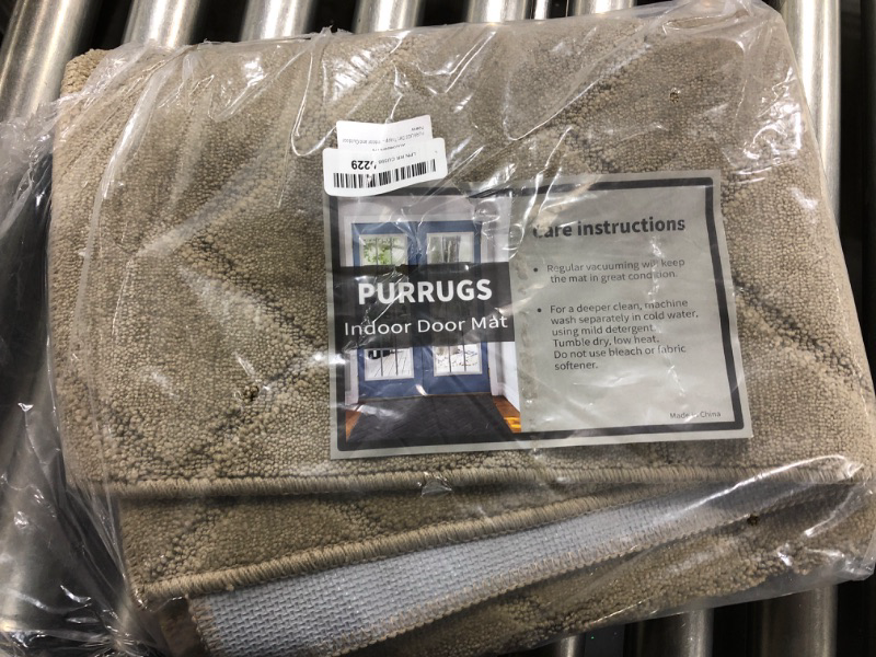 Photo 2 of 
PURRUGS Dirt Trapper Door Mat 19.5" x 31.5", Non-Slip Machine Washable Entrance Rug, Shoes Scraper, Dog Door Mat, Super Absorbent Welcome mat for...