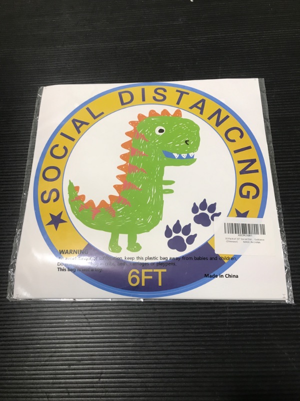 Photo 1 of 10' - 10 PACK-CUTE SOCIAL DISTANCING FLOOR STICKERS DECALS FOR KIDS 