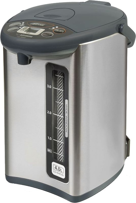 Photo 1 of Zojirushi CD-WHC40XH Micom Water Boiler & Warmer, 135 oz, Stainless Gray
