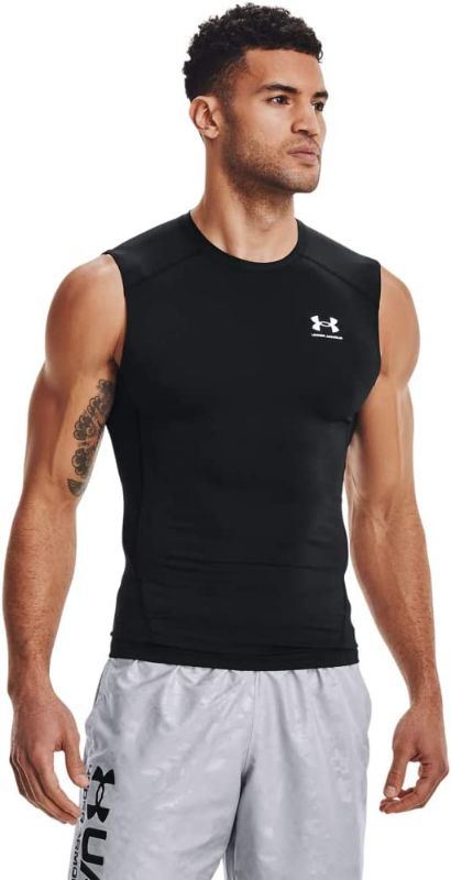 Photo 1 of Armour HeatGear Compression Sleeveless T-Shirt Men's SIZE SMALL 
