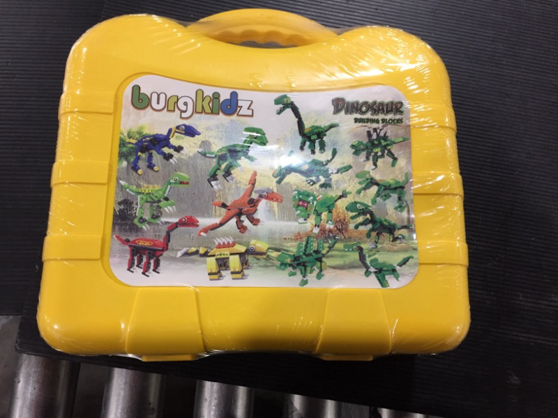 Photo 1 of BURGKIDS DINOSAUR BUILDING BLOCKS IN CARRYING CASE 