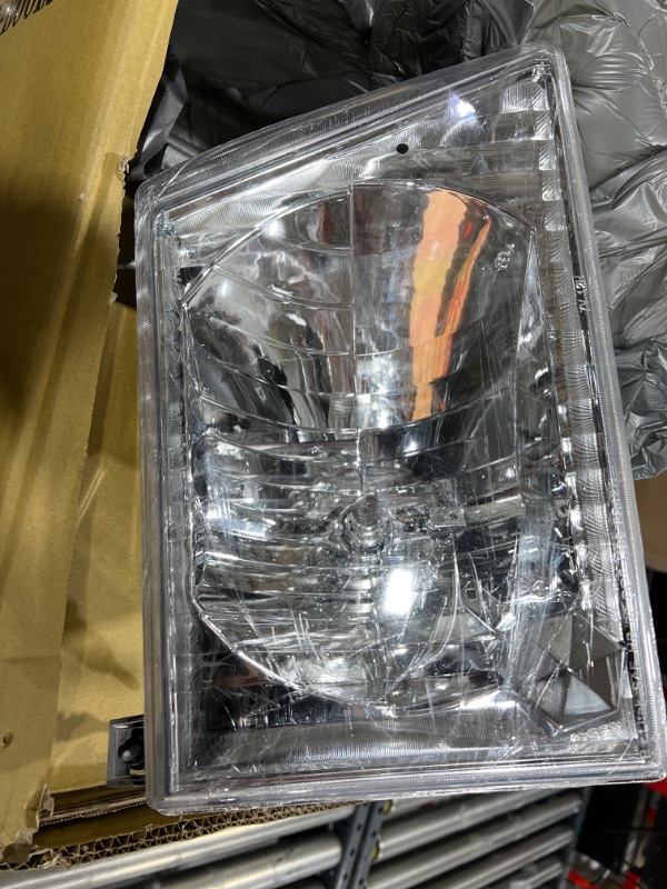 Photo 2 of Anzo USA 111026 Crystal Chrome Headlight Assembly Compatible with Ford All E-150 Econoline E-250 E-350 E-450 Super Duty Includes Left Driver and Right Passenger Side Headlamps