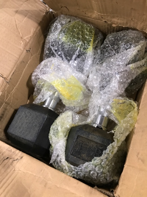 Photo 1 of Balancefrom Rubber Encased Hex Dumbbell in Pairs 15 lbs, pair