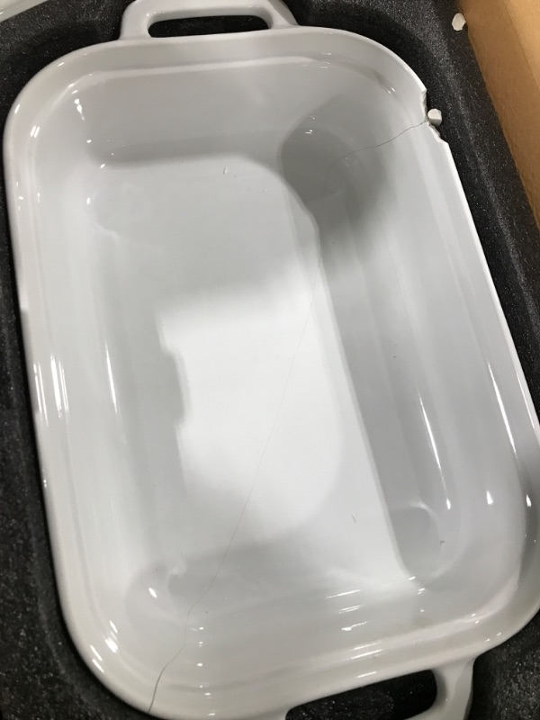 Photo 3 of 16.9x10 Inch ,4.5 quart? Ceramic Casserole Dish with Lid, Large bakeware with ,Covered Rectangular Casserole Dish Set, Lasagna Pans with Lid for Cooking, Baking dish With Lid for Dinner, Kitchen Christmas box gift; present; souvenir friend Men friends get