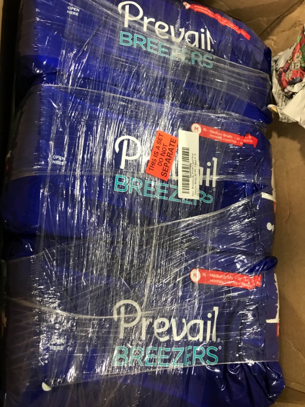 Photo 2 of Breezers By Prevail? Adult Brief , Medium, White, 32"-44", 6 Bags of 16 (96 Ct.)