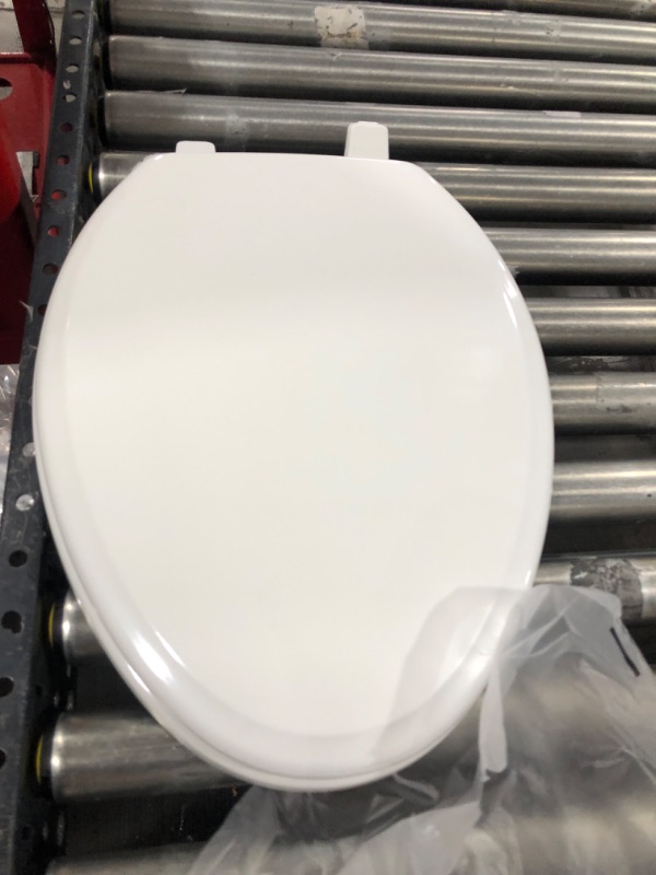 Photo 2 of  Elongated Open Front Toilet Seat in White
