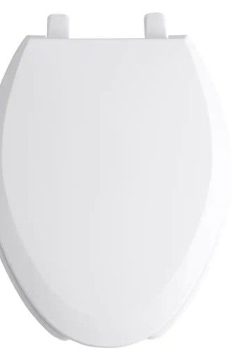 Photo 1 of  Elongated Open Front Toilet Seat in White
