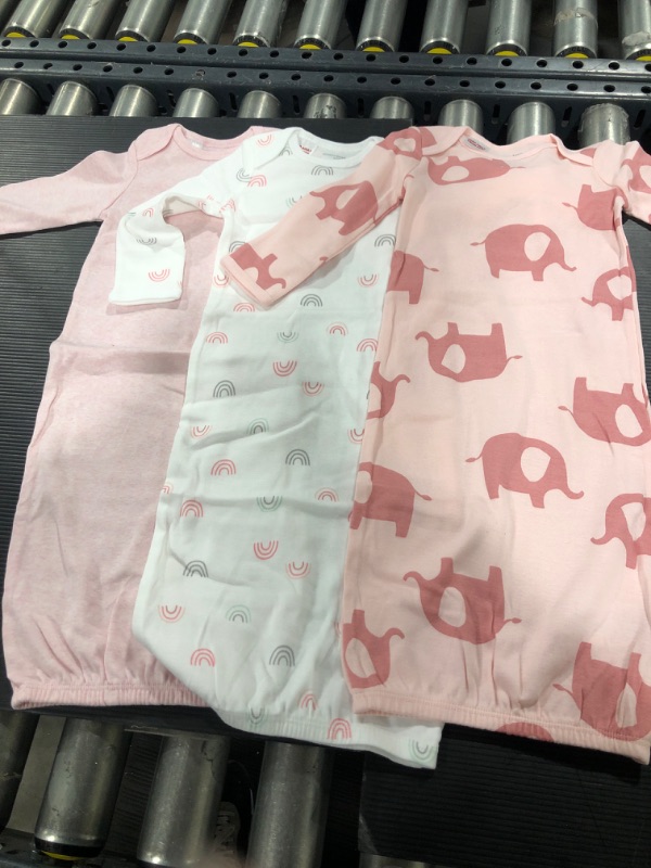 Photo 1 of BABY GIRL SLEEPERS- SIZE 0-3 MONTH- 3 PK