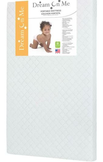 Photo 1 of 38ince Dream On Me, Sunset 3" Extra Firm Fiber Portable Crib Mattress
