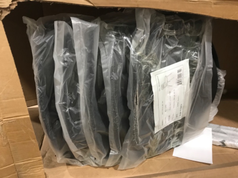 Photo 1 of 5 PACK Flash Furniture HERCULES Series 880 lb. Capacity Black Plastic Stack Chair with Titanium Gray Powder Coated Frame Black