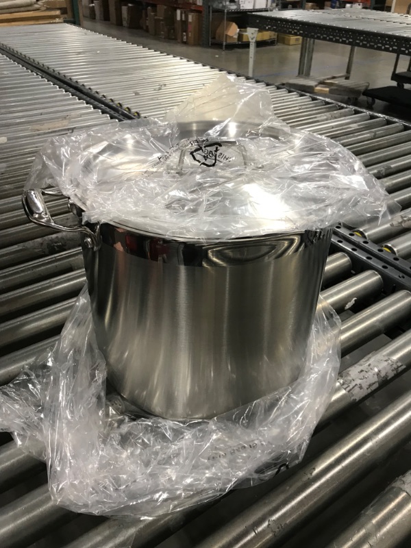 Photo 1 of Stainless Steel Cookware Stockpot - 20 Quart, Heavy Duty Induction Pot, Soup Pot With Stainless Steel, Lid, Induction, Ceramic, Glass and Halogen Cooktops Compatible - NCSPT20Q