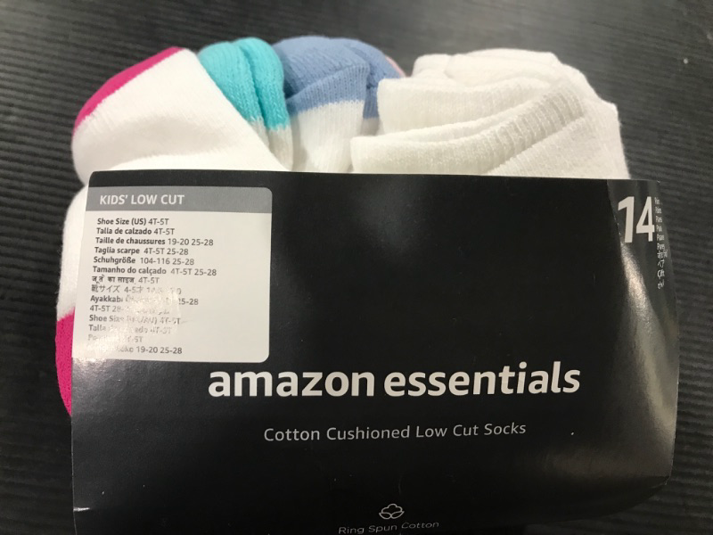 Photo 1 of AMAZON ESSENTIAL KIDS SOCKS- 14PK- SIZE 4T