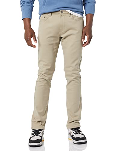 Photo 1 of Amazon Essentials Men's Skinny-Fit Stretch Jean, Light Khaki Brown, 35W X 34L