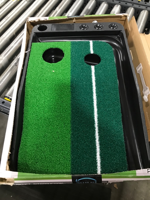Photo 1 of Aliennana Golf Putting Green Mat with Auto Ball Return,Golf Practice Training Aid,Extra Long 9.84Feet,Pro Indoor/Outdoor Putting Green with 4 Bonus Balls Foldable Golf Mats Aliennana Golf Putting Green Mat with Auto Ball Return,Golf Practice Training Aid,